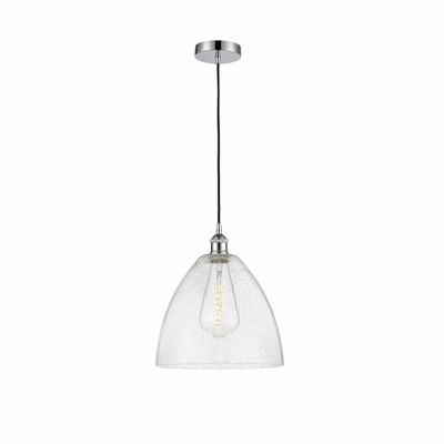 Edison Dome - 1 Light Cord Hung Mini Pendant In Industrial Style-13.75 Inches Tall and 12 Inches Wide