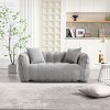 66" Comfortable 2 Seater Chenille Bean Bag Sofa with High Resilience Foam,Reclining Lounge Couch for Living Room-Baofuwish - 2 of 4