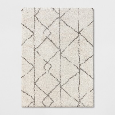 5'X7' Geometric Design Woven Area Rugs Cream - Project 62™