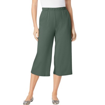 Woman Within Plus Size 7-Day Knit Culotte