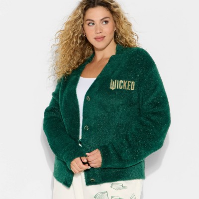 Wicked x Katie Kime Women's Logo Cardigan - Emerald Green
