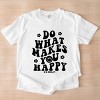 Simply Sage Market S.W.Smiley Makes You Happy Smiley Face Garment Dyed Tee - S - White - 3 of 4