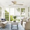 Parrot Uncle 52" Sand Gold Modern Low Profile Ceiling Fan with Lights and Remote Control  LED Ceiling Fans - 2 of 4