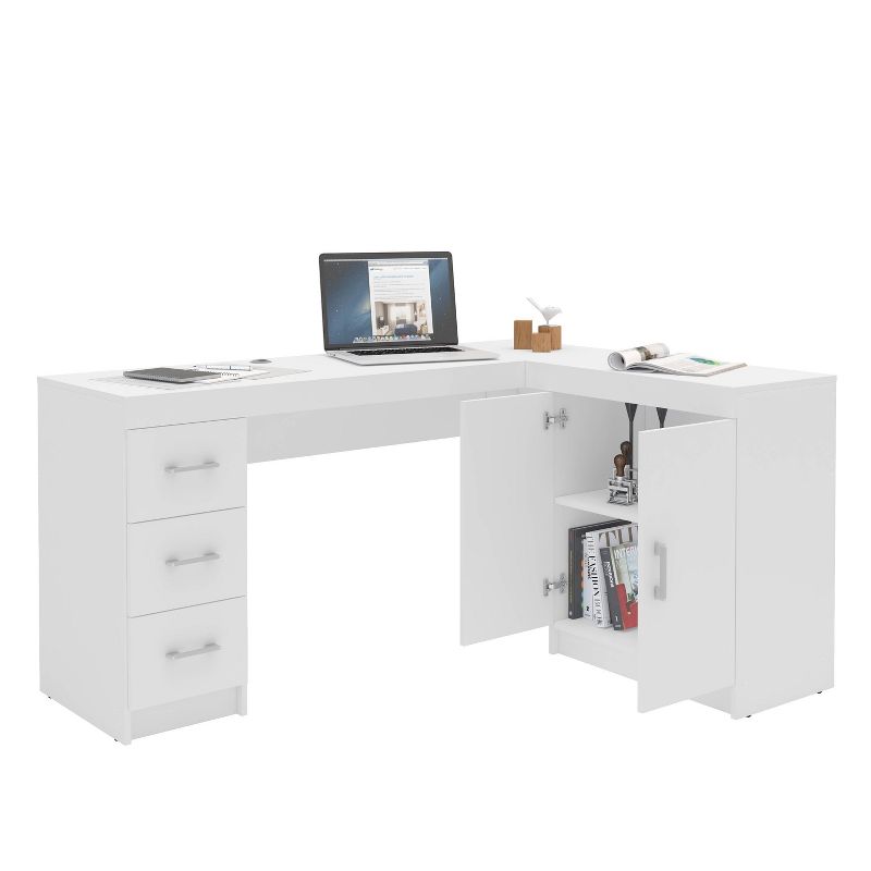 Mayne Corner Desk White - Polifurniture, 6 of 12