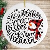 Snowflakes are Kisses from Heaven Christmas Ornament| OrnamentallyYou - 3 of 3