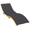 vidaXL Sun Lounger Cushion Black Oxford fabric (100% polyester), Foam fiber - 3 of 4