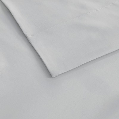 Light Grey Queen Woven Microfiber Sheet Set