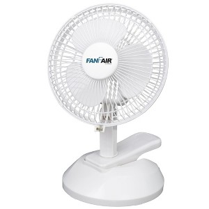 FanFair 6" Desk + Clip on 2in1 Fan, 20 Watts - 1 of 2