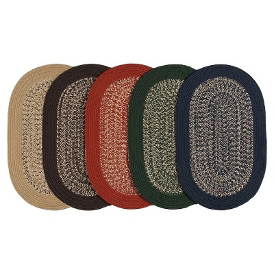 Colonial Mills Puritan Braided Rug, Blue 4x7, Oval Shape