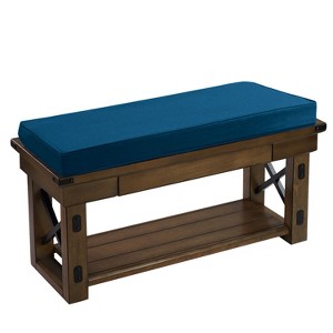 Indoor/Outdoor Patio Bench Foam Cushion 18" x 42" by Sweet Home Collection® - 1 of 3