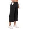 Women's Stretchy 7/10 Wide Leg Pants High Waist Casual Palazzo Trousers Comfortable Workout Lounge - 4 of 4