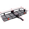 Heavy-Duty Trailer Hitch Cargo Carrier Folding Cargo Rack Rear Luggage Basket 500 Lbs Capacity 2" Receiver Hitch Cargo Rack Luggage Cargo Bag - 2 of 4