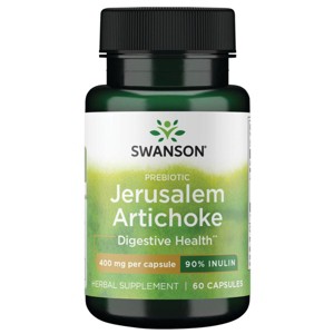 Swanson Digestive Health Treatments Prebiotic Jerusalem Artichoke  (90% Inulin) 400 mg Capsule 60ct. - 1 of 2