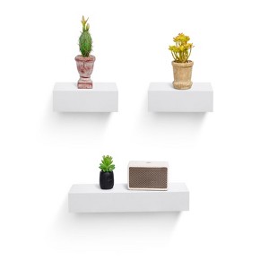 FONTOI 17.72" Floating Shelves, Wall Mounted Shelves for Bathroom, Living Room, Kitchen, Hanging Shelf for Books/Decor, Black, 4.92"*1.97"*17.72" - 1 of 4