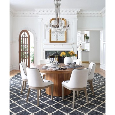 Kali Black Diamond Handwoven Cotton-Synthetic Rug 24''x36''