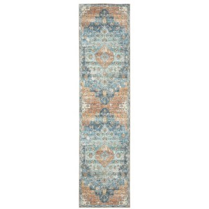 Oriental Weavers Myers Park MYP03 Orange / Blue Indoor Area Rug - 2' x 8' - 1 of 4