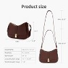 Crescent Shoulder Bag for Women, Vintage Retro Vegan Leather Clutch Crossbody Bags Handbag - 2 of 4
