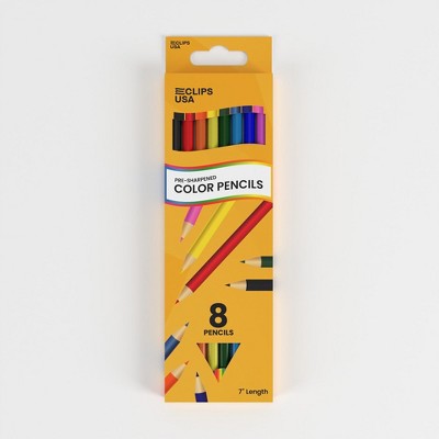 8 Count Pack, Pre-Sharpened, Multi-Colors, Coloring Pencils (80 Packs)