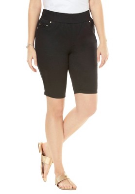Jessica London Women's Plus Size Comfort Waist Stretch Denim Bermuda Short