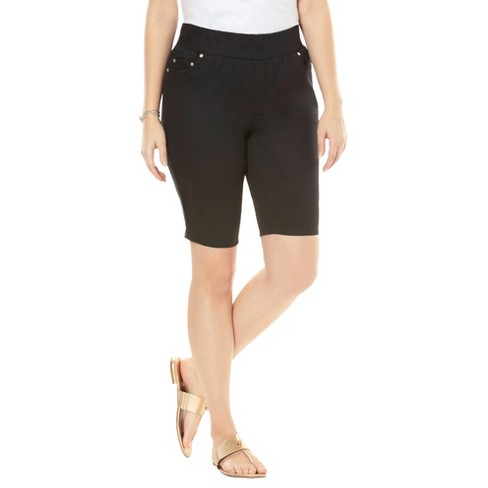 Classic Bermuda Women's Shorts (plus Size) - Dark Wash
