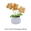 Unique Bargains Artificial Plants Hand-Knit Puff Flower Pot DIY Kit Yarn 1.97"x1.97"x5.51" 1 Pcs - 3 of 4