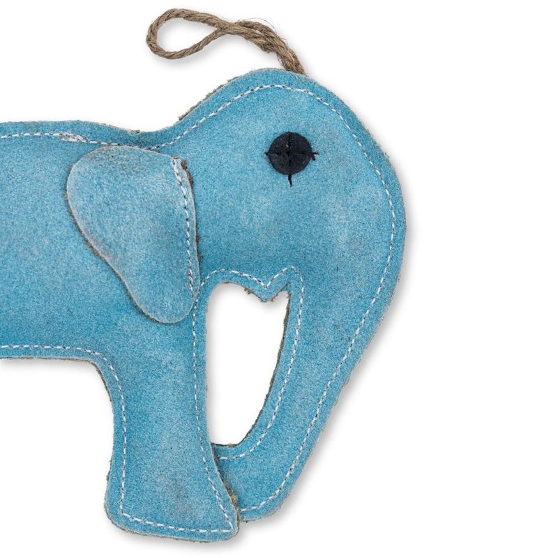 American Pet Supplies Eco-Friendly Artisan-Crafted Natural Leather Elephant Dog Chew Toy, 3 of 5