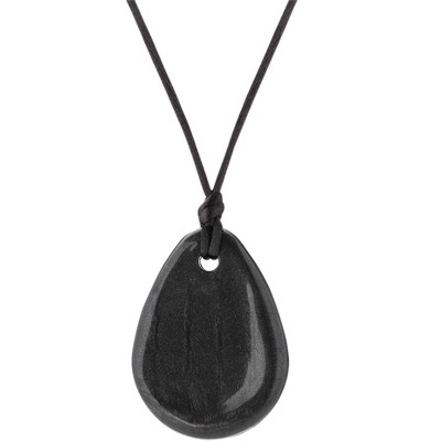 Chewigem Chewable Raindrop Pendant, Black