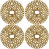 Saro Lifestyle Table Mats with Woven Water Hyacinth Design (Set of 4), Beige - 3 of 4