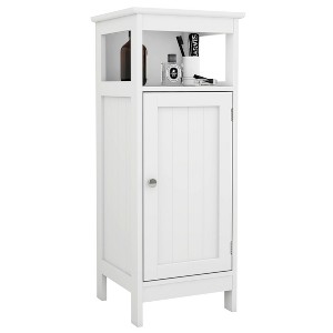 GlasFlength Single Door Storage Cabinet with Adjustable Shelf and Elegant Design, White, 12.6"*12"*31.5" - 1 of 4