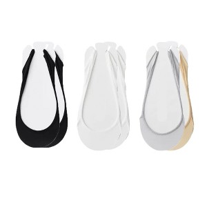 Anna-Kaci Women's Low Cut No Show Liner Socks with Non-Slip 3D Silicone Heel Grip Pack of 6 Pairs - 1 of 4
