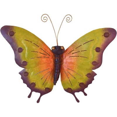 Handmade Multicolor Iron Butterfly Wall Decor Figurine