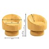 NicBex Velvet Swivel Accent Chair,Upholstered Swivel Living Room Chairs with Waist Cushion,Mid-Century Armchair,Accent Chairs for Living Room - 3 of 4