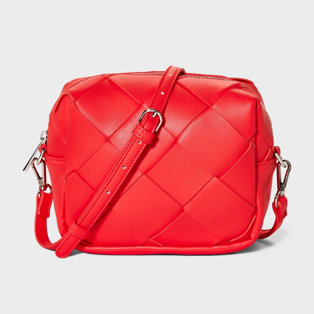 Photos - Women Bag Cube Crossbody Bag - A New Day™ Red