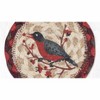 Earth Rugs Wildlife Robin Round Coaster – Natural Jute, Rustic Bird Print, 5"x5" - 3 of 3