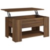 vidaXL Coffee Table Brown Oak Engineered Wood Standard Coffee Table - 2 of 4
