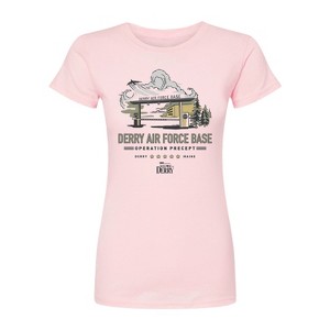 Women's IT: Welcome to Derry Welcome To Derry Air Force Fitted Graphic T-Shirt - Pink - Medium - 1 of 1