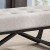NicBex 47.25" Tufted Waffle Stitch Ottoman Bench,Modern Ottoman Foot Stool with Geometric Legs,Ottomans for Living Room,Bedroom Furniture - 3 of 4
