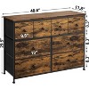 Hausource 8 Drawer Fabric Storage Dresser Tower Wide Chest of Drawers for Living Room Bedroom - 3 of 4