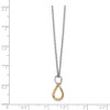 Black Bow Jewelry Twisted Diamond Necklace, Rhodium & Gold Tone Plated Silver, 18-20 In - 2 of 4