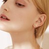 Turandoss 18K Gold Initial Heart Stud Earrings for Women Girls - S925 Sterling Silver Post Flat Back Earring Hypoallergenic, Christmas Gifts for Girls - 4 of 4