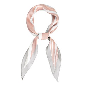 Allegra K Women's Satin Rhombus Stripe Print Summer Ponytail Neckerchief - 1 of 4