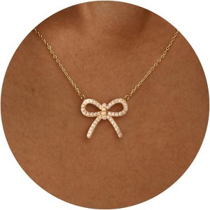 14K Gold Plated Charm Necklace for Women, Assorted Beach & Nature Themed Pendants - 1 of 4