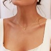 Dainty Cute 14K Gold Silver Plated Cross Pendant Jewelry Non Tarnish Waterproof - 4 of 4