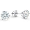 Pompeii3 Certified 4 1/2 Ct Lab Created Diamond Martini Screw Back Studs 14k White Gold - 4 of 4