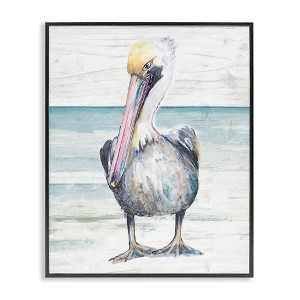Stupell Industries Pelican Bird Standing on Beach, 16" x 20" - 1 of 4