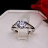 Ariel Engagement Ring Cubic Zirconia Women Sterling Silver Ginger Lyne Collection - 2 of 4