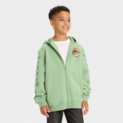 Boys' Jurassic Park Cosplay Full Zip Pullover Hoodie - Green