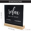 Decorae WiFi Password Sign for Home or Business; Chalkboard Style Metal Freestanding Sign - 2 of 4
