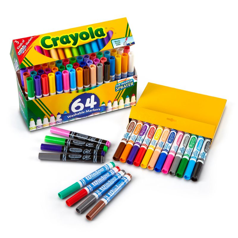 Crayola 64ct Broad Line Markers with Gel &#38; Window Markers, 4 of 7