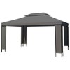 vidaXL Spacious Steel & Fabric Canopy Gazebo in Anthracite and Black - 157.5"x118.1"x107.5" with Vented Roof for Optimum Air Circulation - 2 of 4